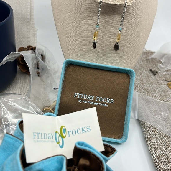 🌈 Rare Find Friday Rocks QVC Sterling Silver Gemstone Threader Earrings - Picture 5 of 12